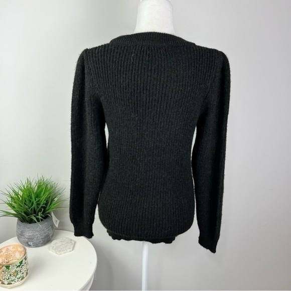 IRO Sweater Womens XS Black Winter Crewneck Alpaca Wool Blend - Picture 8 of 10